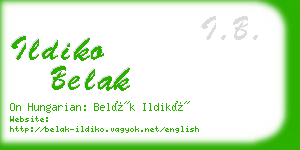 ildiko belak business card